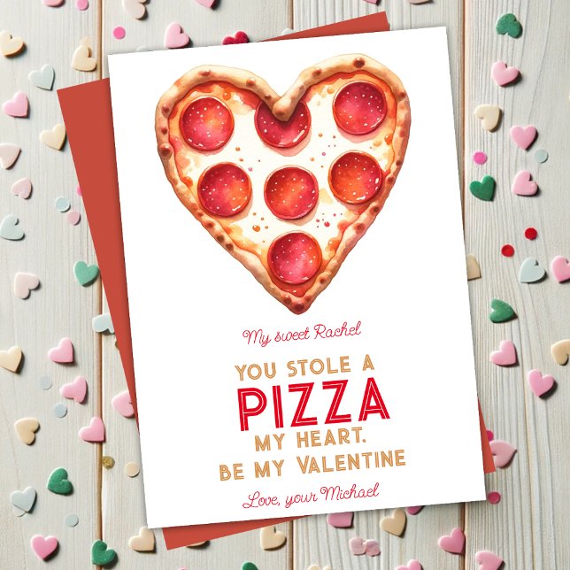 Funny You Stole A Pizza My Heart Valentine’s Card (Creator Uploaded)