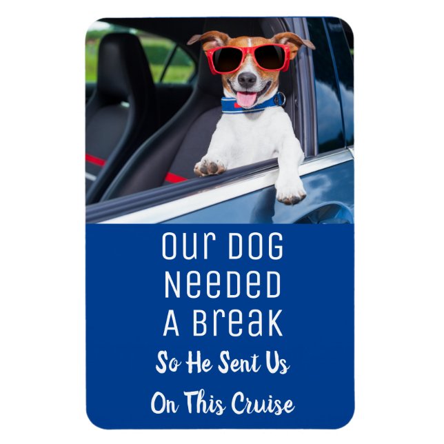 Funny Your Dog Photo Cabin Door Cruise Ship Magnet (Vertical)