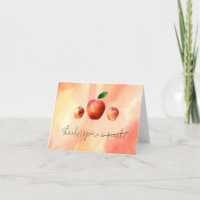 Funny 'You're a Peach' Crossed Out Card with Apple