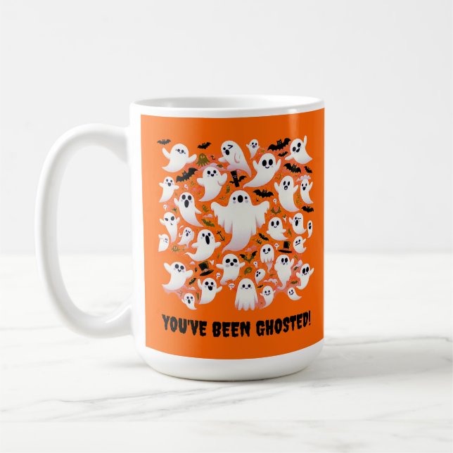 Funny You've Been Ghosted Ghosts in Flight Coffee Mug (Left)