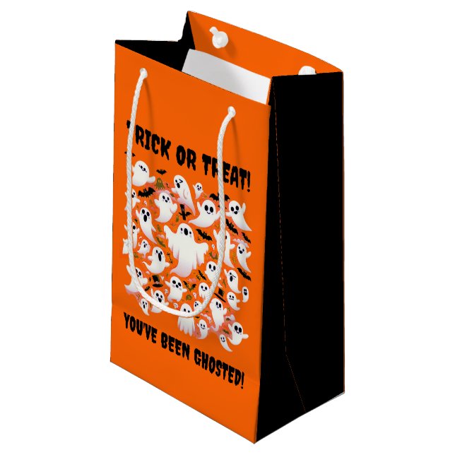 Funny You've Been Ghosted! Ghosts in Flight Small Gift Bag (Front Angled)