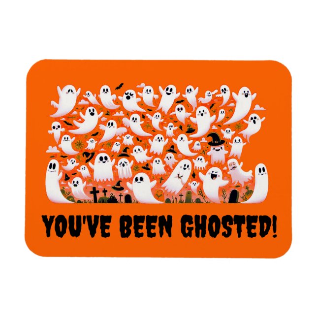 Funny You've Been Ghosted! Ghosts in Graveyard Magnet (Horizontal)
