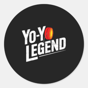 Funny Yoyo Player Legend Yo-yo Performer Classic Round Sticker