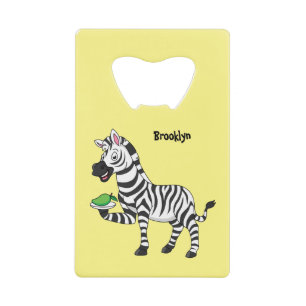 Funny zebra cartoon illustration