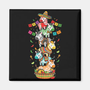 Funny Zebra Cinco De Mayo Kids Mens Womens Mexican Magnet