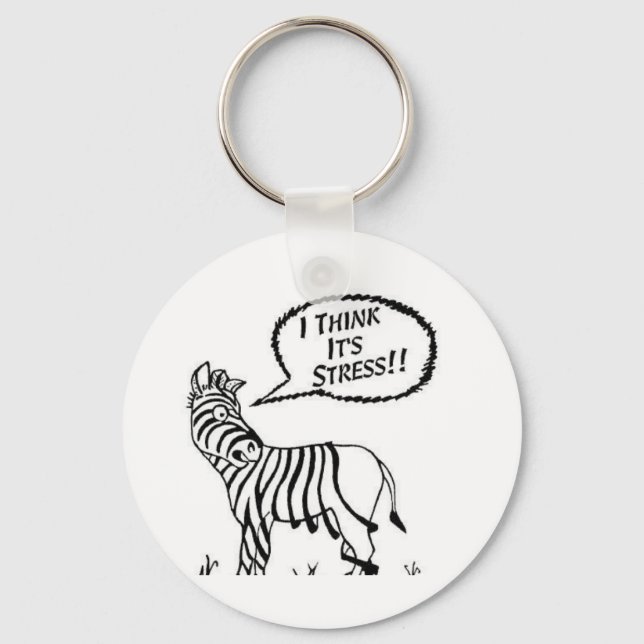 Funny Zebra Key-Chain Key Ring (Front)