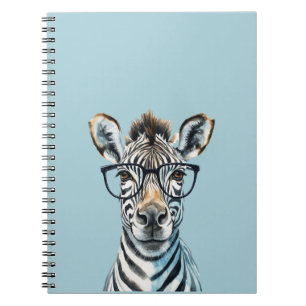 Funny Zebra Wearing glasses Notebook