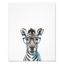 Funny Zebra Wearing glasses