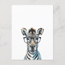 Funny Zebra Wearing glasses