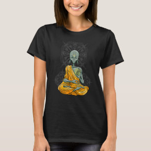 Funny Zen Alien Gift For Men Women Cool Buddha Yog T-Shirt