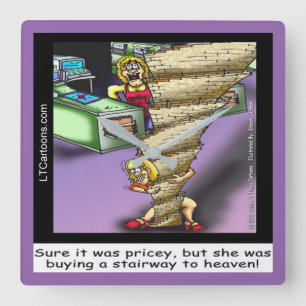 Funny Zep Stairway Square Wall Clock