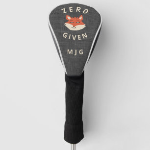 Funny Zero Fox Given Create Your Own Name Golf Hea Golf Head Cover