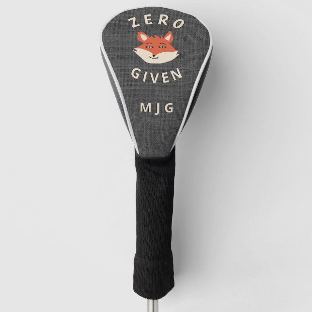 Funny Zero Fox Given Create Your Own Name Golf Hea Head Cover (Front)