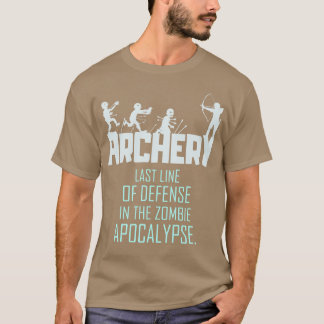 Funny Zombie Archery Gift Print Mens Womens Bow Ar T-Shirt