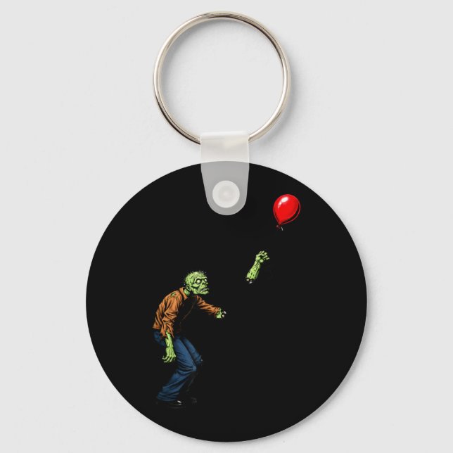 Funny Zombie Balloon Key Ring (Front)
