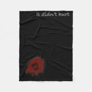 Funny Zombie Bite Halloween Bitten Injury Men Wome Fleece Blanket