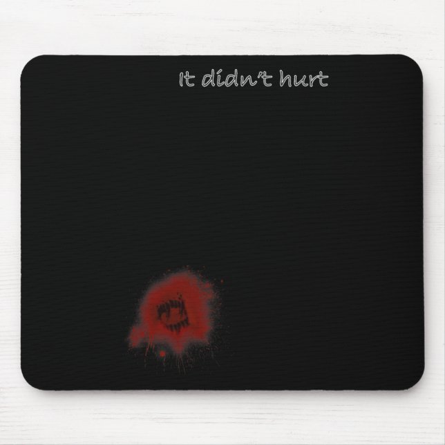 Funny Zombie Bite Halloween Bitten Injury Men Wome Mouse Pad (Front)