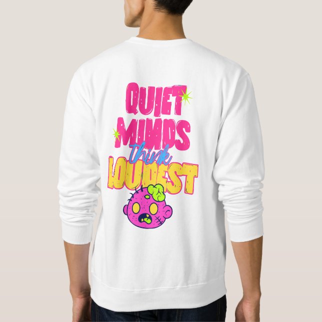 Funny Zombie Brain Graphic and Typography T-Shirt Sweatshirt (Back)