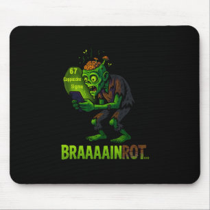 Funny Zombie Brainrot Meme 6 7 Halloween Boys Kids Mouse Pad