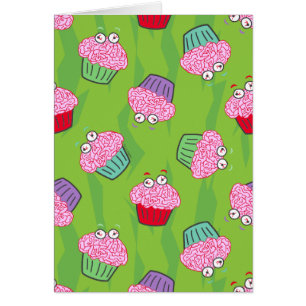 Funny Zombie Brains Cupcake Pattern