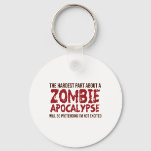 Funny Zombie Gift Shirt Apocalypse Mens Women Adul Key Ring