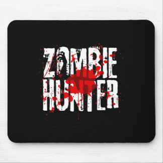 Funny Zombie Hunter Design For Boys Girls Hallowee Mouse Pad