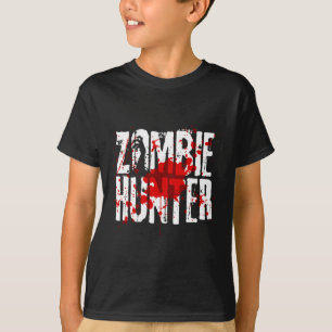 Funny Zombie Hunter Design For Boys Girls Hallowee T-Shirt