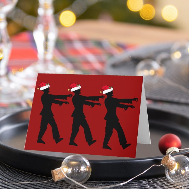 Funny Zombie Santa Christmas Red Holiday Card (Creator Uploaded)