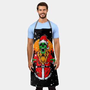 Funny Zombie Santa Claus Christmas Apron