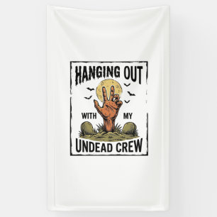 Funny Zombie Shirt for Horror Fans Vintage Undead Banner