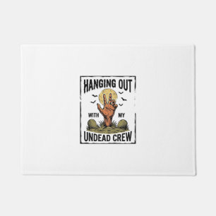 Funny Zombie Shirt for Horror Fans Vintage Undead Doormat