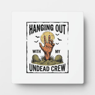 Funny Zombie Shirt for Horror Fans Vintage Undead Plaque