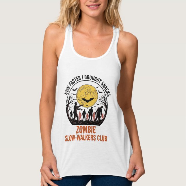 Funny Zombie Shirt with Engraved Moon and Dark Hum (Front)