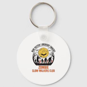 Funny Zombie Shirt with Engraved Moon and Dark Hum Key Ring