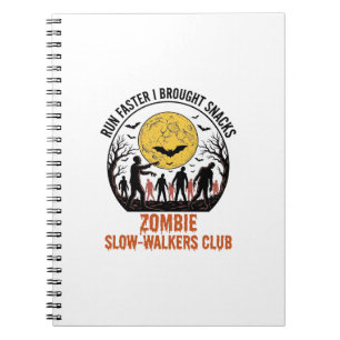 Funny Zombie Shirt with Engraved Moon and Dark Hum Notebook