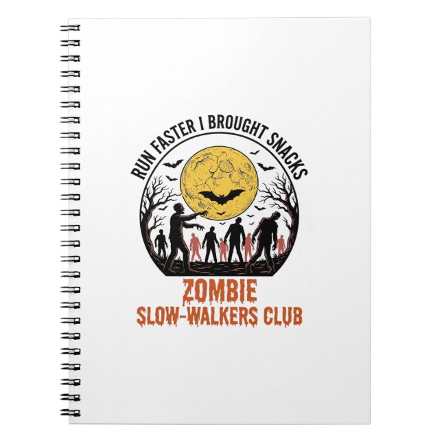 Funny Zombie Shirt with Engraved Moon and Dark Hum Notebook (Front)