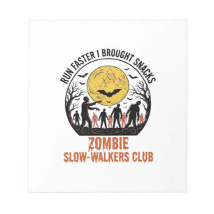 Funny Zombie Shirt with Engraved Moon and Dark Hum Notepad