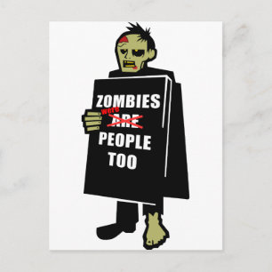 Funny Zombie, Zombie Were People Too Postcard