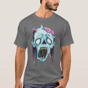 Funny Zombies Face Brain Halloween Devil Horror re T-Shirt