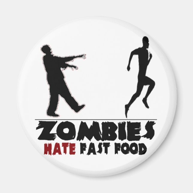 Funny Zombies Fast Food Magnet (Front)
