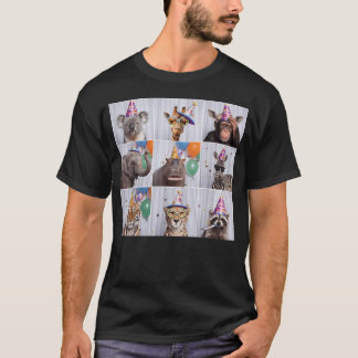 Funny Zoo Animals Wildlife Safari Birthday Party T-Shirt