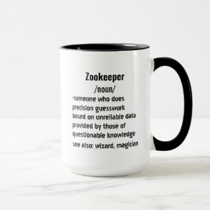 funny Zookeeper Definition gifts for men women Mug