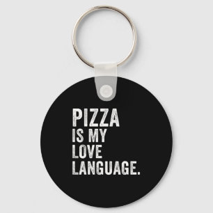 Funny Zza Is My Love Language, Funny Anti Valentin Key Ring
