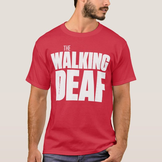 Funnyhe Walking Deaf Deaf Prideshirt retro T-Shirt (Front)