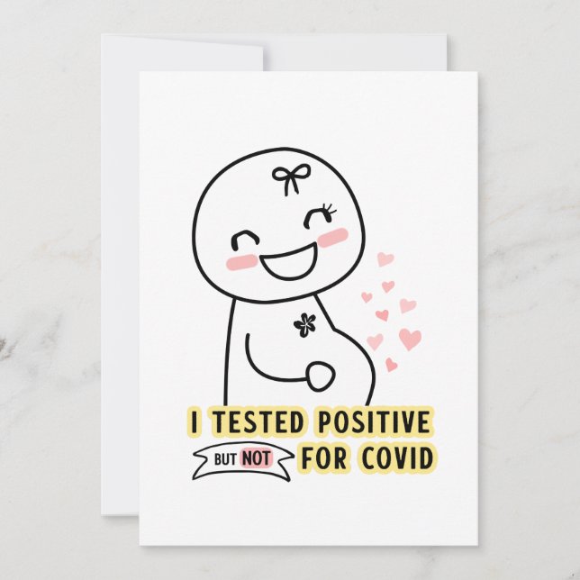 FunnyI tested positive Pregnancy Announcement (Front)