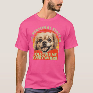 Funnyibetan Spaniel Dog Breed Owner Pet Follows Me T-Shirt