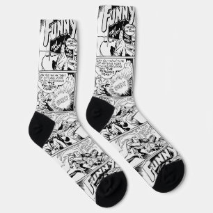"FUNNYMAN" Action Comic Strip Socks