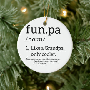 Funpa Like A Grandpa Only Cooler Ceramic Tree Decoration