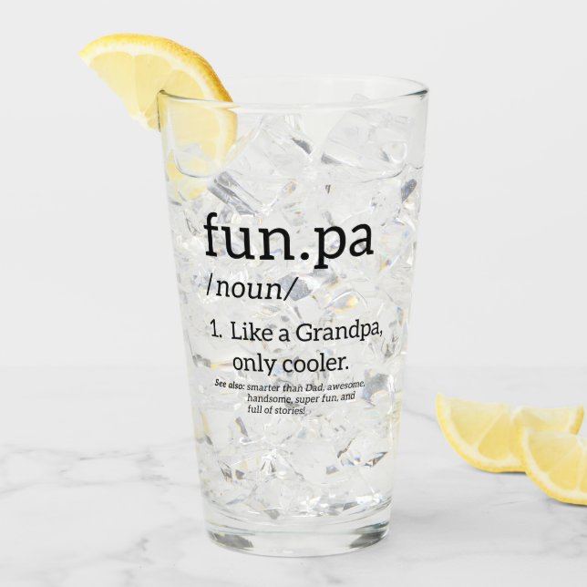 Funpa Like A Grandpa Only Cooler Glass (Front Ice)