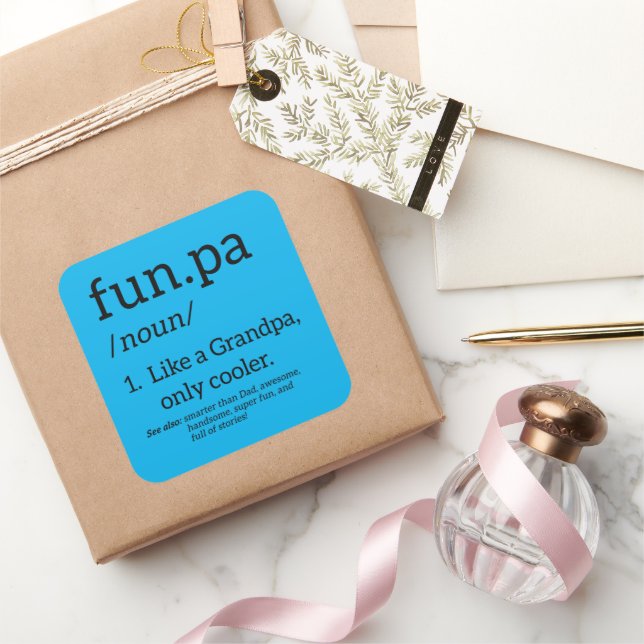 Funpa Like A Grandpa Only Cooler Square Sticker (Gifting)